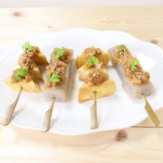 厚揚げとこんにゃくの田楽