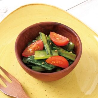 小松菜とミニトマトのごま和えサラダ