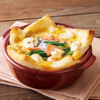 食パン de スモークサーモンキッシュ