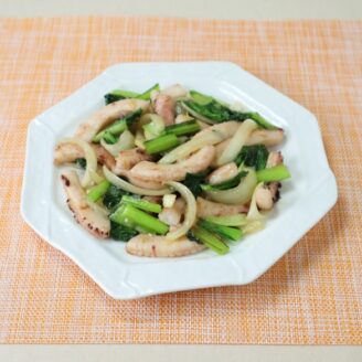 小松菜といかの中華炒め