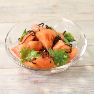 トマトと大葉のポン酢和え