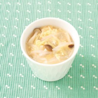 きのこと生姜のかき玉スープ