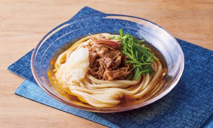 だしを利かせた！冷たい肉うどん