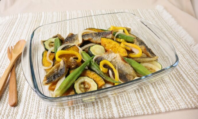 あじの夏野菜マリネ