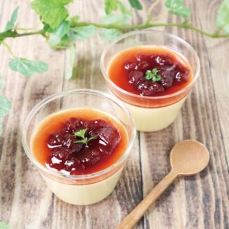 ミルクとクリームチーズの簡単プリン