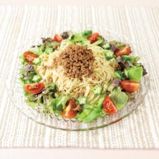 豚そぼろのサラダ冷やし中華