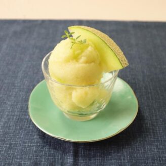 甘酒とメロンのシャーベット