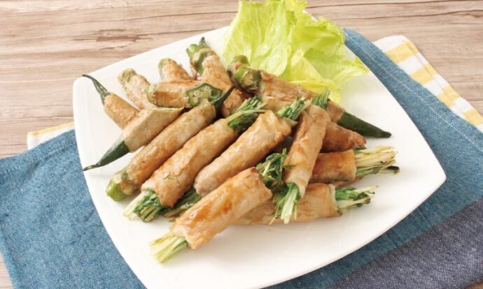 夏のさっぱり野菜の肉巻き