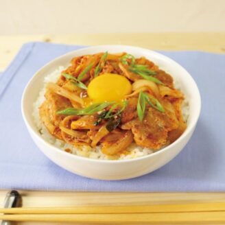 塩麹 de 豚キムチ丼