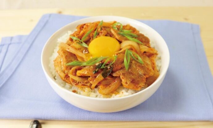 塩麹 de 豚キムチ丼