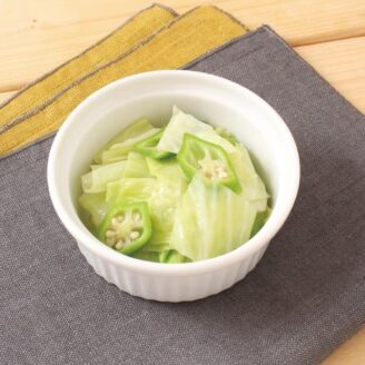 キャベツとオクラのナムル