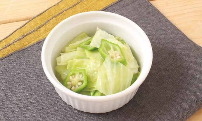 キャベツとオクラのナムル