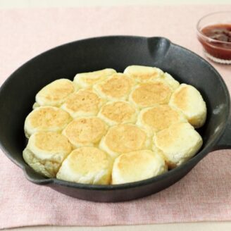 フライパンでもちもちパン