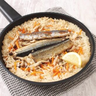 さんまときのこのパエリア