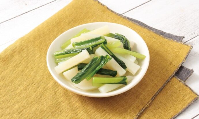 じゃがいもと小松菜のさっと炒め