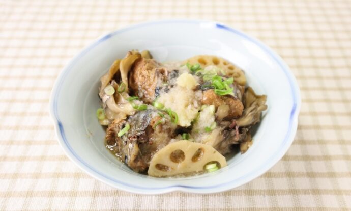 さば缶とれんこんのおろし煮