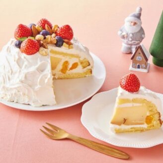 プリン入りドームケーキ