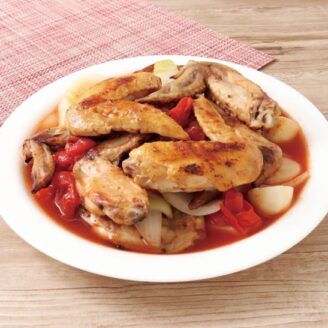 手羽元の味噌トマト鍋