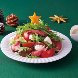 ローストビーフとモッツァレラのツリーサラダ
