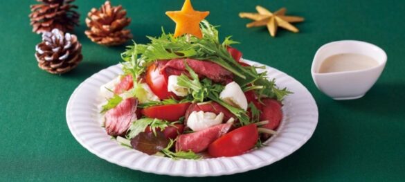 ローストビーフとモッツァレラのツリーサラダ