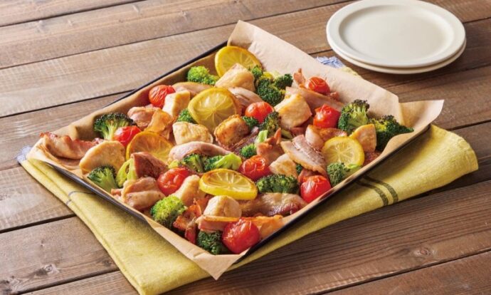 鶏肉とレモンのオリーブオイル焼き