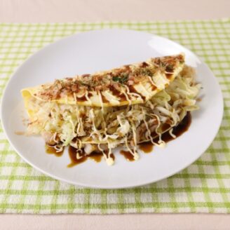 キャベツたっぷりとんぺい焼き